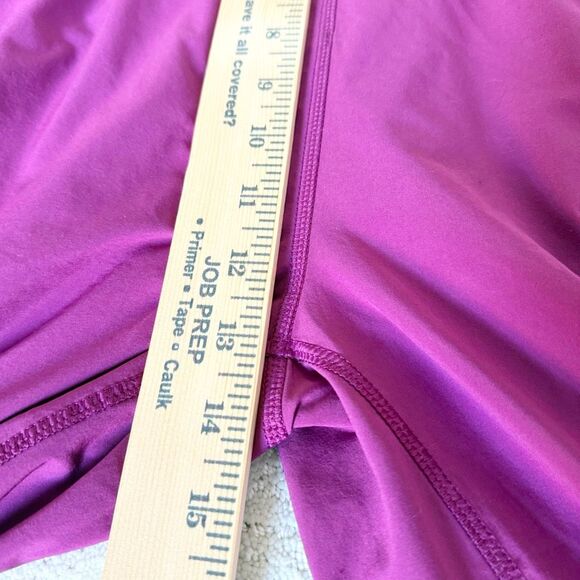 Lululemon Athletica Tranquil Cropped Fold Over Waist in Royal Plum Fuschia Swift - Picture 8 of 12